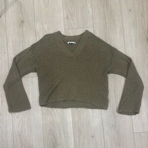O'Neill Green V-Neck Women's Sweater